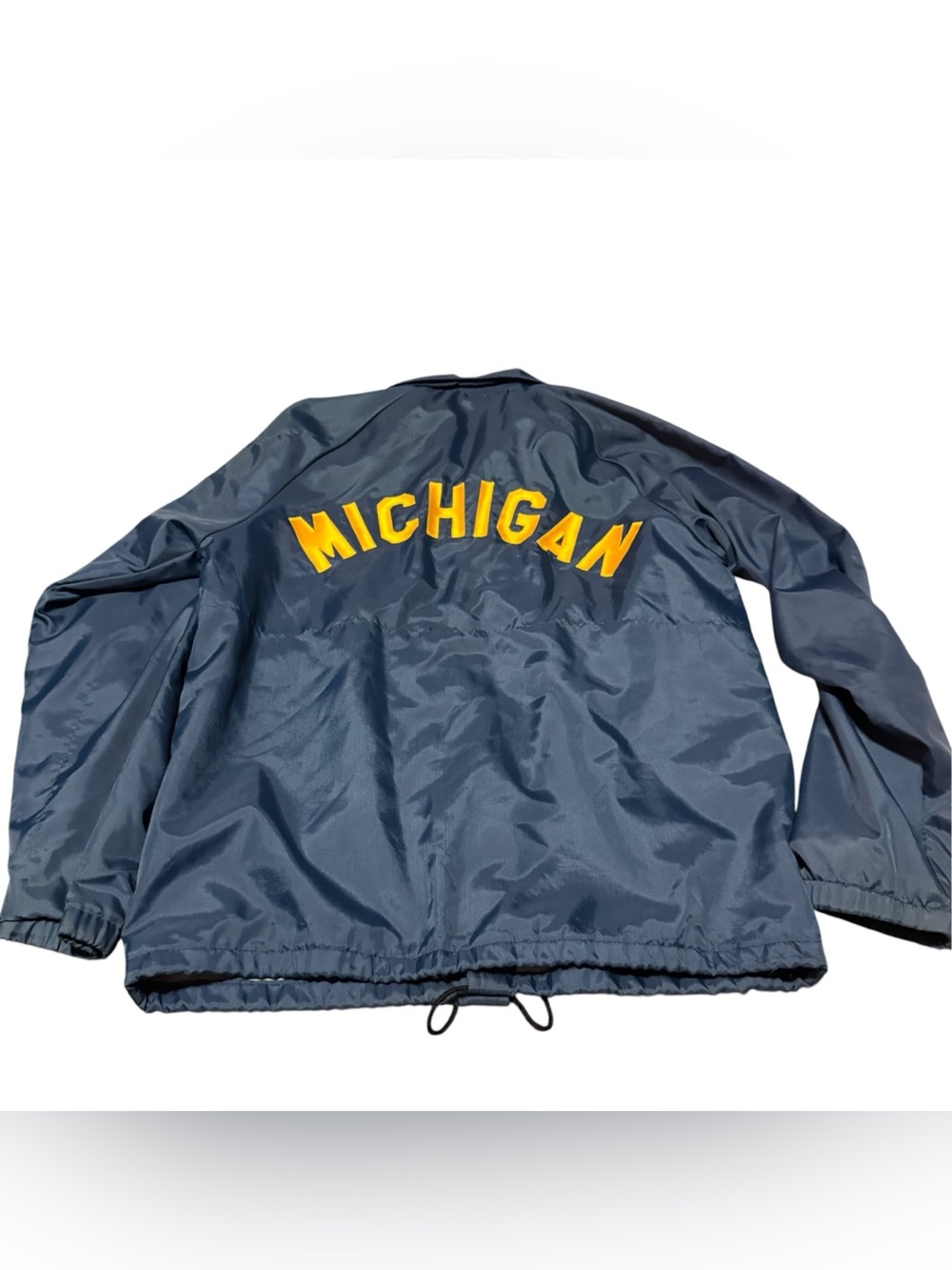 Vintage Michigan Wolverines Jacket Mens Medium Satin Varsity Bomber NCAA 70s 80s